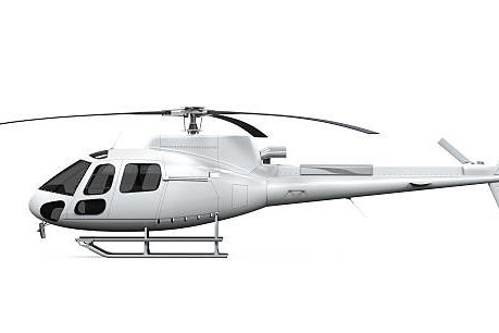 Helicopter Isolated on white background. 3D render